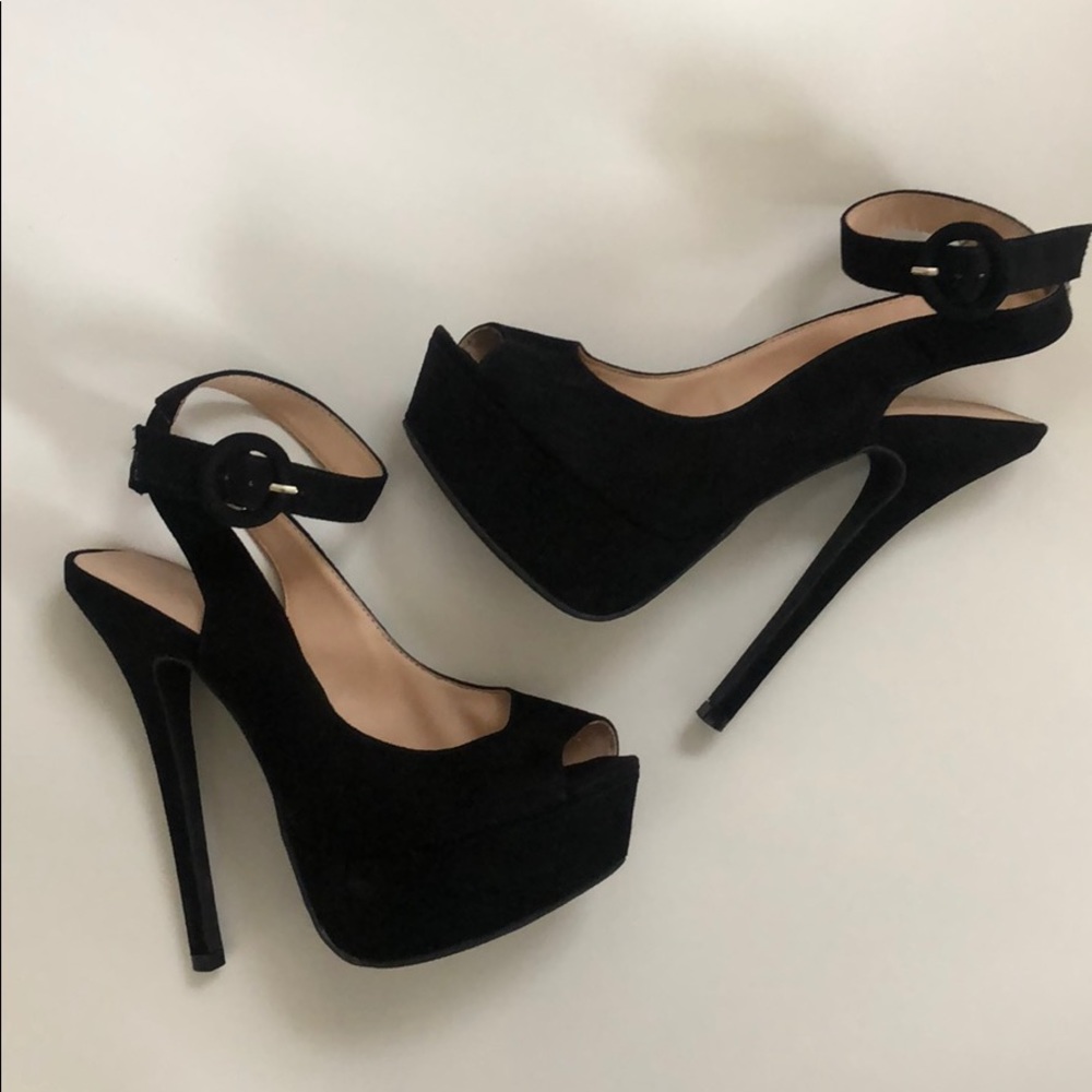 Black platform heels